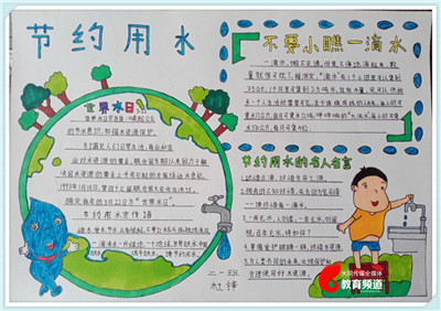 收集家中的节水"小妙招","金点子"与大家分享交流,从小培养节约用水